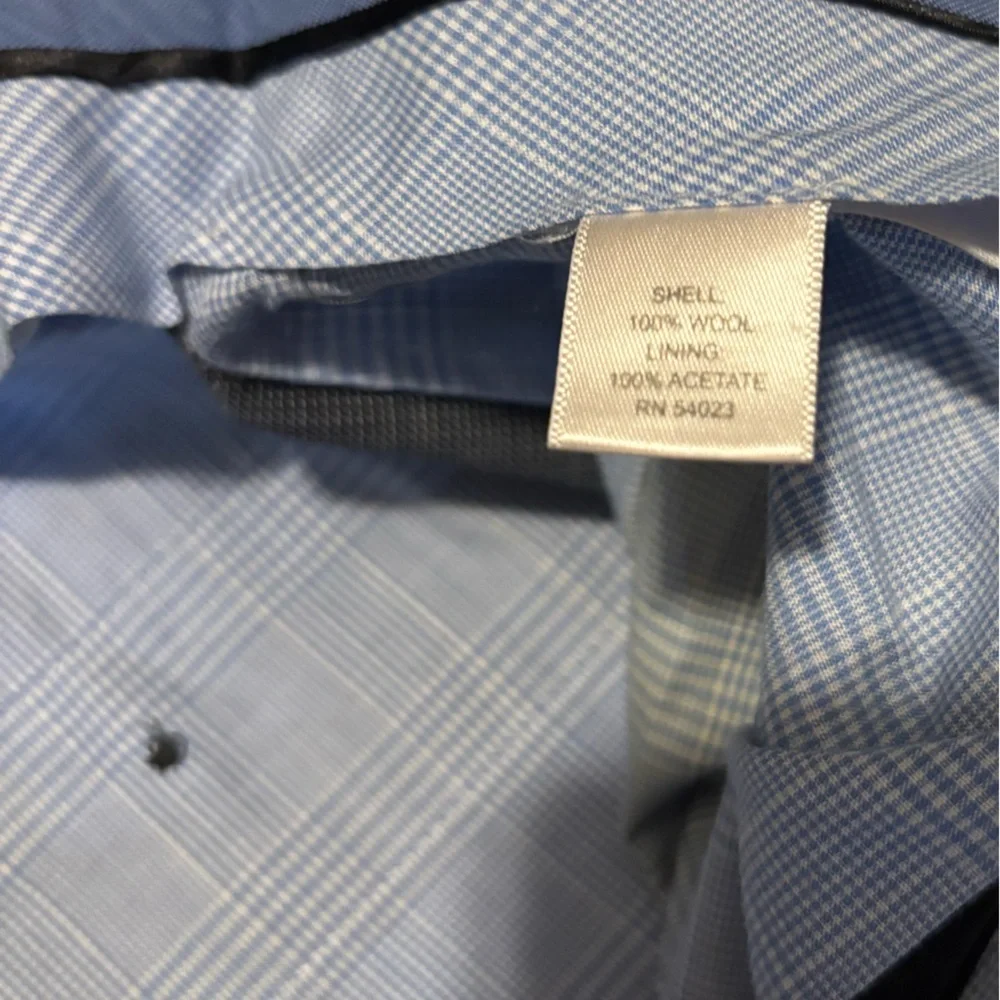 Banana Republic Men's Size 32/30  Blue-Grey‎ Wool Tailored Slim Fit Dress Pants